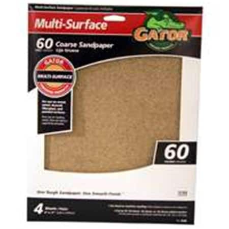 Gator Finishing 4440 Aluminum Oxide Sundries Purpose Grit 60 4 Pack 4PK 1416858